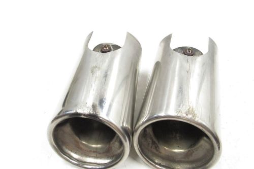 99-03 jaguar xjr supercharger  left and right exhaust muffler tip set of 2 oem