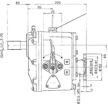 Techno drive marine gearbox tmc260 r=2 47:1