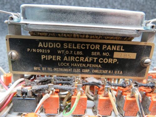 09219 piper tel-instruments audio selector panel (c20)