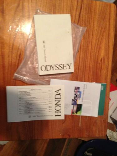 2001 honda odyssey owners manual