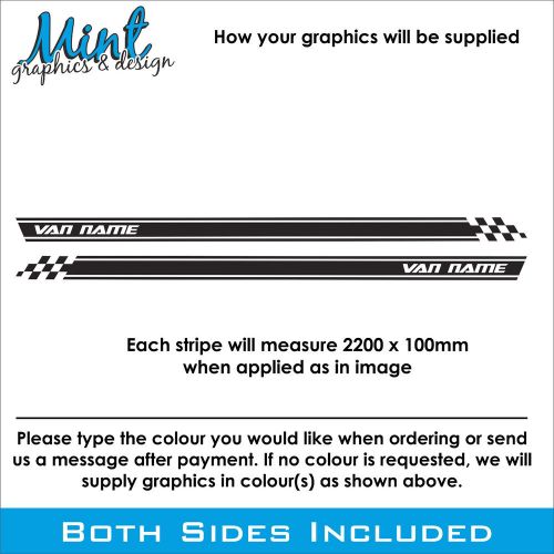 Swb vauxhall vivaro camper side stripes decals stickers van graphics 313