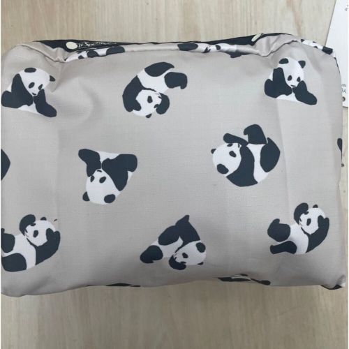 Lesportsac panda pattern pouch large