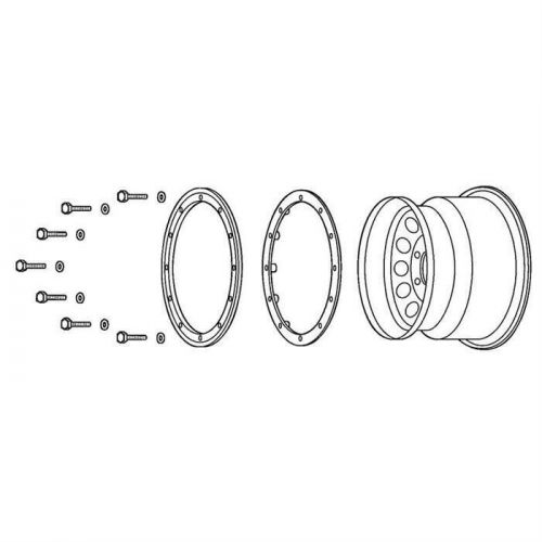 Speedway motors 3/16&#034; thick steel racing offroad beadlock kit for 15&#034; inch wheel