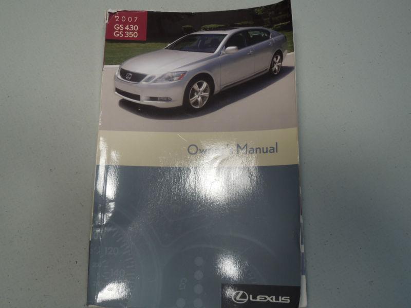 2007 lexus gs 430  gs 350 owners manual 