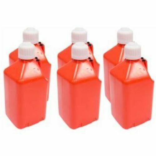 Scribner 2000o-case 5 gallon plastic utility jug - square; orange (set of 6)