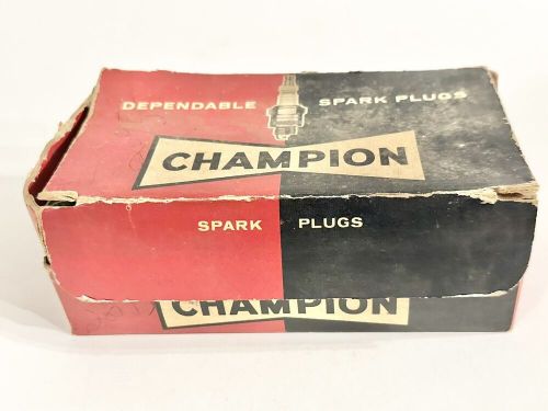 Genuine champion k-7 vintage spark plugs box of 10