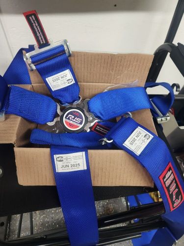 Rjs safety black 5 point cam lock harness wrap around sfi 16.1.