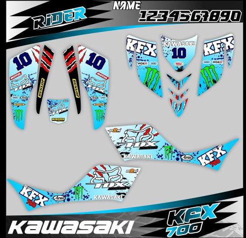 Kawasaki kfx 700 decals graphics kit stickers