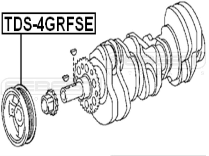 Toyota crown/majesta 2003-2008 crankshaft pulley engine 4grfse oem 13470-31021