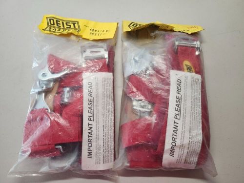 Deist 629410 red padded 4 point racing harness - pair