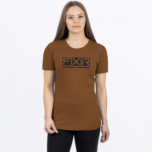 Fxr racing podium premium womens t-shirts 2xl brown