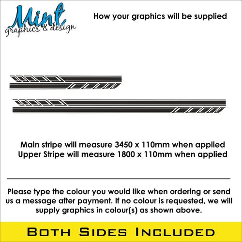 Mwb mercedes sprinter camper side stripes decals stickers van graphics 065