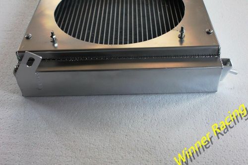 Aluminum radiator + shroud+fan for ferrari detomaso de tomaso pantera 5.8l 71-89