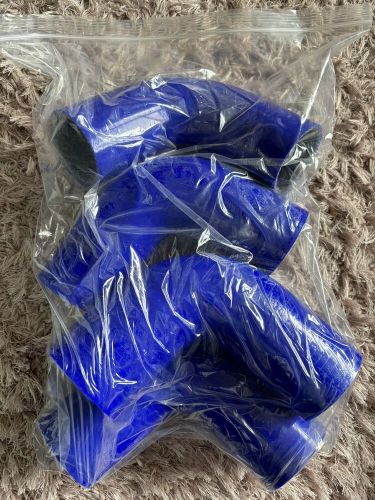 4 x 90 degree silicone elbow bends hose coolant intercooler 68mm int. blue