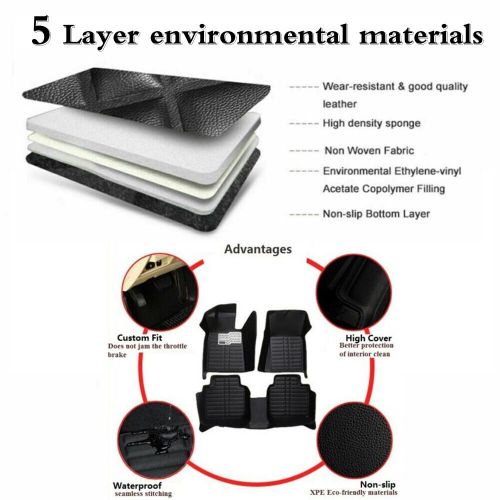 All season waterproof black floor mats liner carpet for 2007-2022 nissan altima