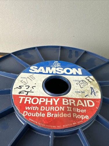 Samson 5/16&#034;d trophy braid white x 250 foot spool unused double braided