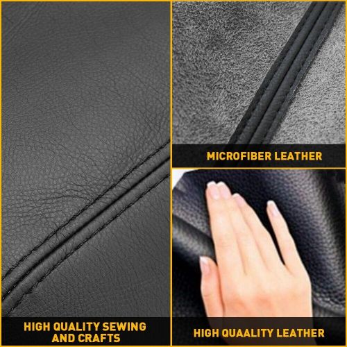 Door front panels armrest cover synthetic leather fits toyota 13-18 avalon black