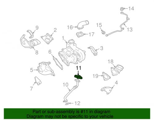 Genuine mitsubishi turbocharger oil line gasket mf660063