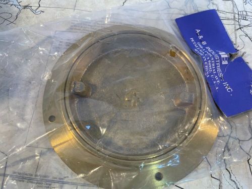 Abi 4&#034; brass deck plate flange od: 5-9/16&#034;