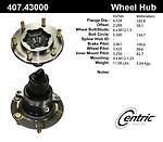 Centric parts 407.43000 front hub assembly