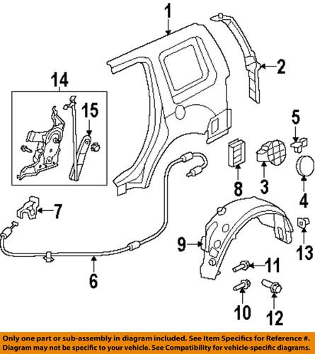 Honda oem 74411szaa02 quarter panel-release cable