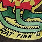 Large 12&#034; embroidered back patch rat fink vtg hot rod jacket custom car ed roth