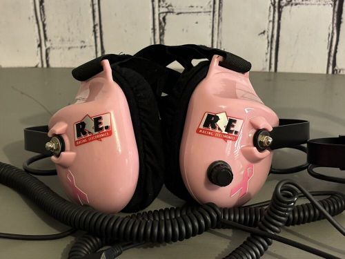 Racing electronics headset pink with volume adjust - 2way behind the head