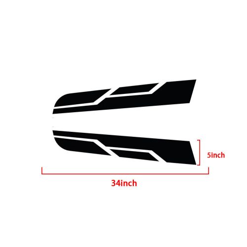 2pcs gloss black vinyl car hood decals racing stripe sticker for toyota tacoma