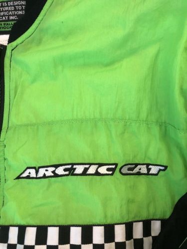 Vintage 90s arctic cat racing snowmobile jacket size large removable sleeves