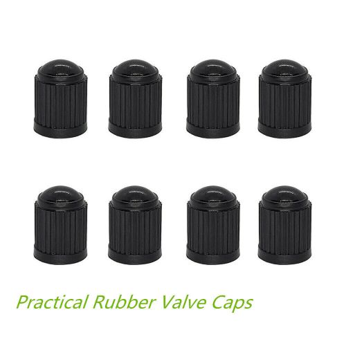 100 pcs plastic car tire rim valve stems wheel tyre air caps dust cover black