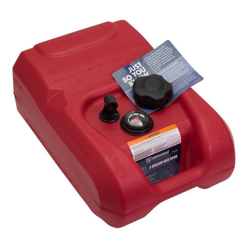 ​attwood marine portable fuel tank - 3 gallon with gauge - epa certified - boat