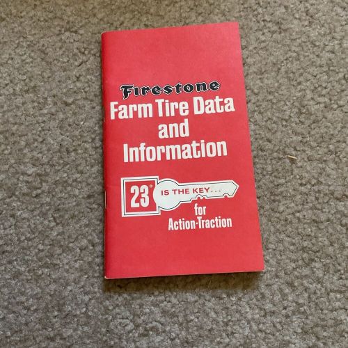 Vintage firestone 70-80’s era farm tire info/data manual brochures handbook 23