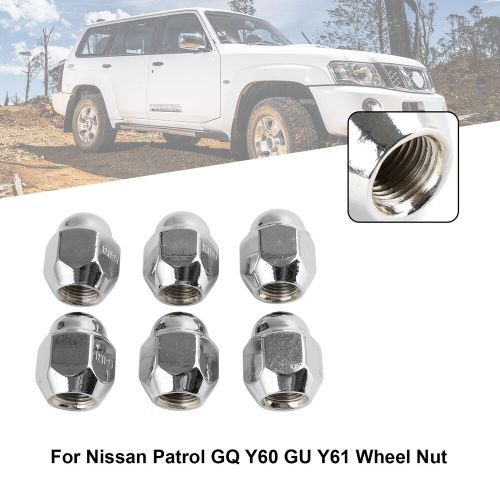 6pcs chrome wheel nut fit nissan patrol gq y60 gu y61 fit ford maverick f13