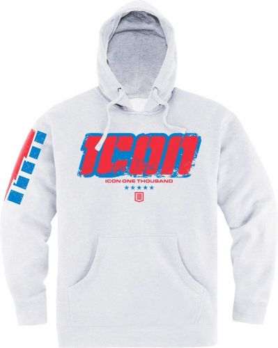 Icon intercept 84 mens pullover hoody white