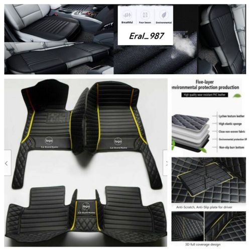 Leather for tesla s x y 3 car floor mats waterproof carpets liners foot rugs new