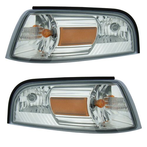 Parking corner signal lights pair set for 06-10 mercury grand marquis