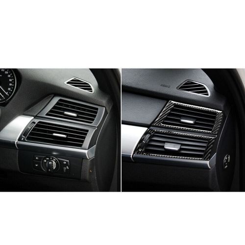 4pcs carbon fiber interior side air vent cover trim for bmw x5 e70 x6 e71