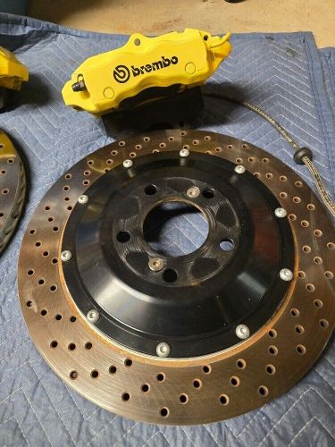 01-06 bmw e46 m3 brembo big brake kit yellow calipers with set 380mm rotors