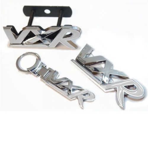 112 chrome white car badge grill keyring set tailgate rear boot upgrade fits vxr