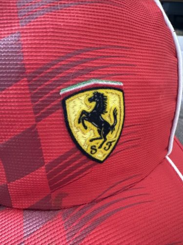 Official ferrari scuderia unisex racing hat red one size adjustable strap