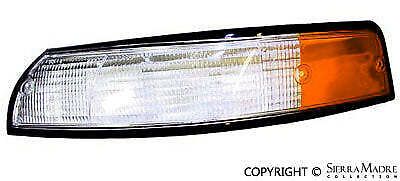 Porsche italian style turn signal lens with black trim, left (69-73) smc631943