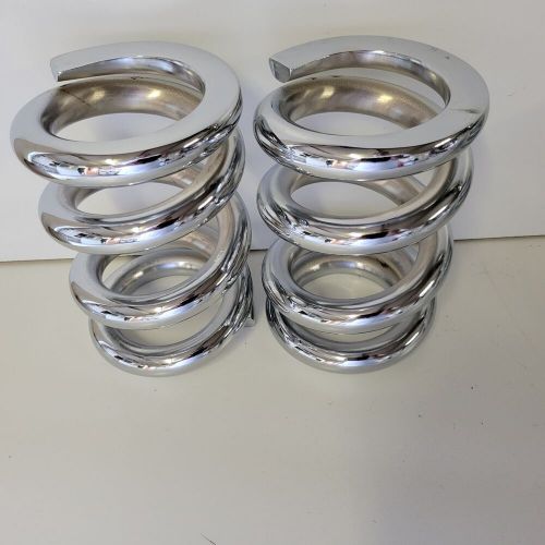 Lowrider hydraulics coils 1 ton precut flat ends  7.5&#034; tall nice fit chrome