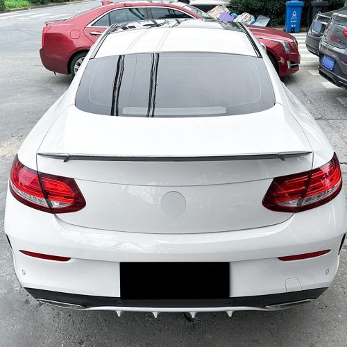 Rear spoiler roof lip for benz c coupe c205 c200 c260 c300 amg 15-21 carbon look