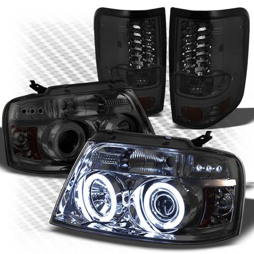 04-08 f150 smoked ccfl projector headlights + philips-led perform tail lights