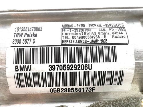 Bmw 3 e90 e91 2005 passenger srs 39705929206u epk7306-