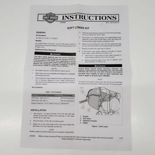 Harley davidson soft lower kit rev.2012-02-15