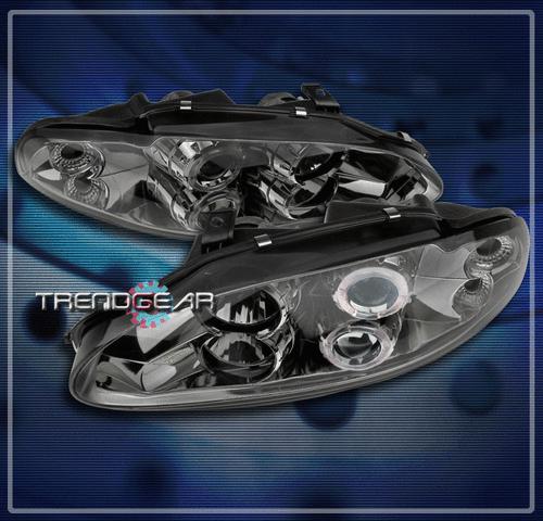 95 96 mitsubishi eclipse/97 98 eagle talon halo projector headlights lamps smoke