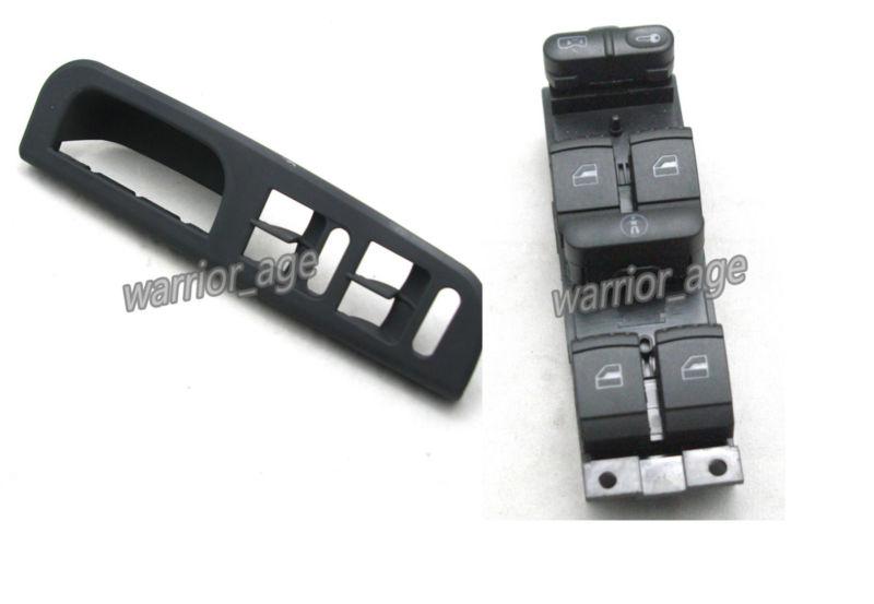 Master window switch+black control panel trim bezel for vw passat jetta golf mk4