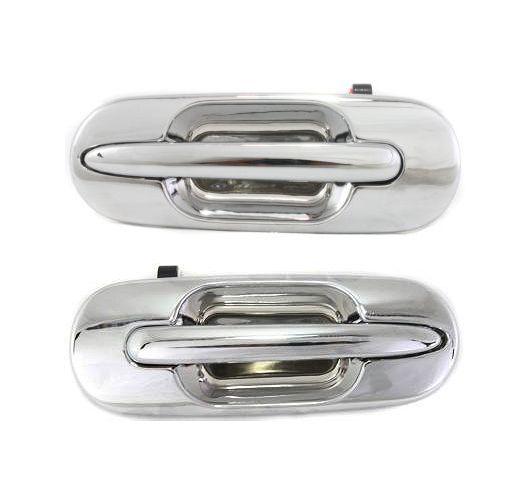 New rear door handles exterior outside all chrome pair set fits 97-01 honda cr-v