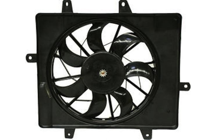 Ac condenser and radiator cooling fan 2006-2008 07 chrysler pt cruiser 5179463aa